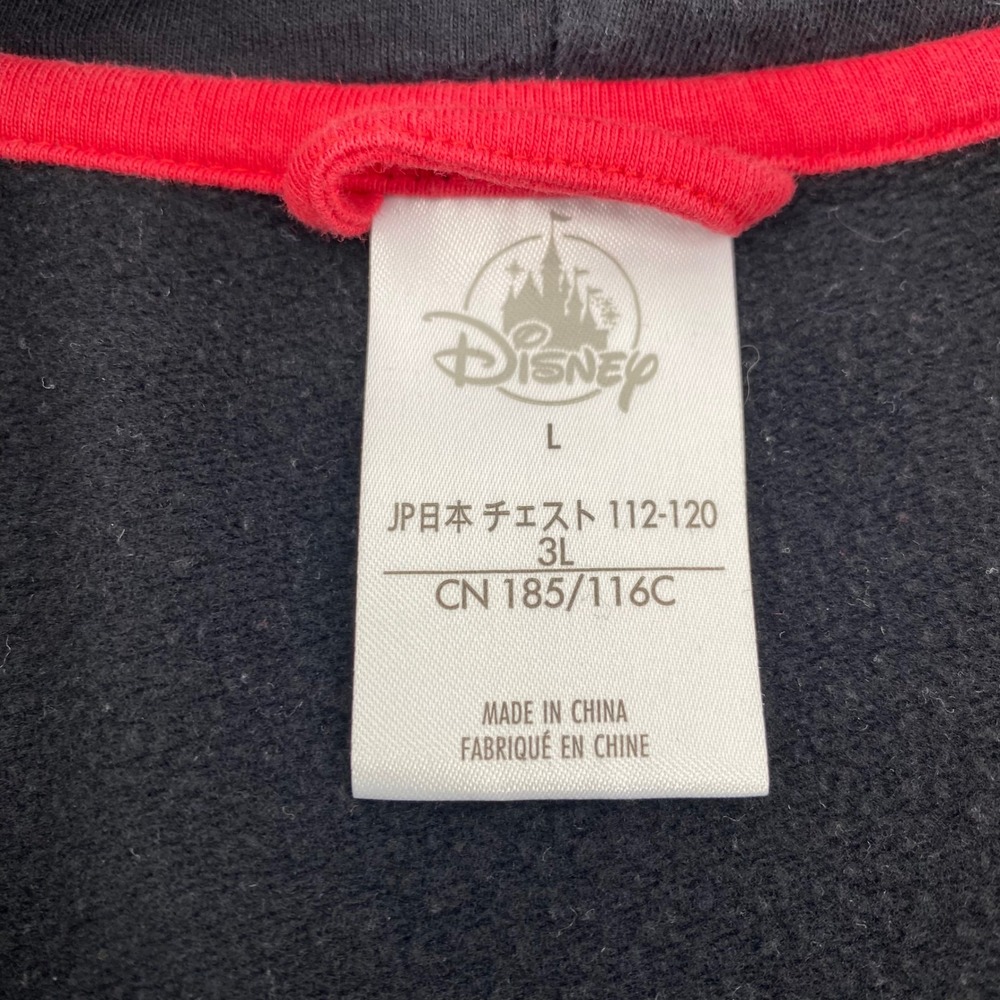 Disney Mickey Mouse All Over Print Zip Up Hoodie Black Womens Large - Picture 2 of 7